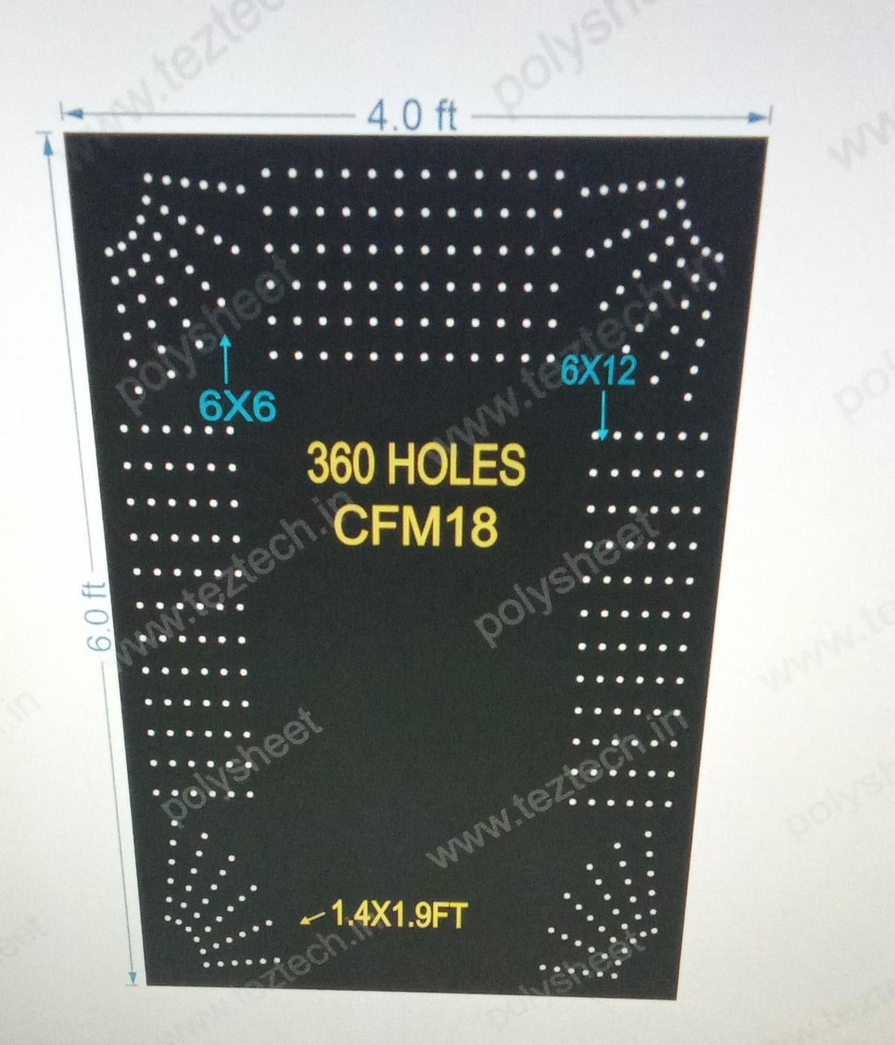 CFM18 CHAKRY FOR MURTI 1 PART 6X4 FEET 360 HOLES