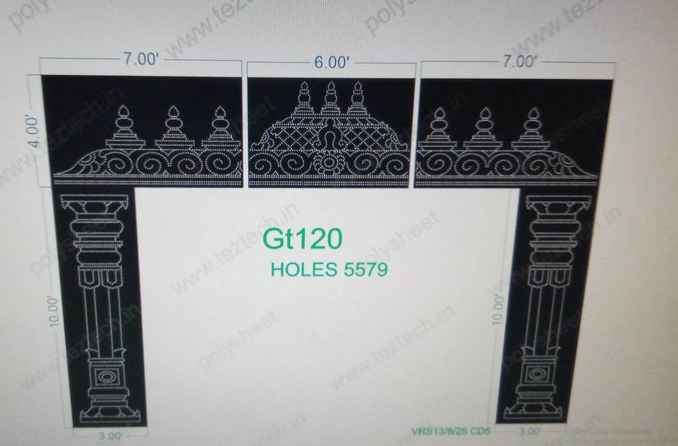 GT120 GATE 3 PART 14X20 FEET 5579 HOLES