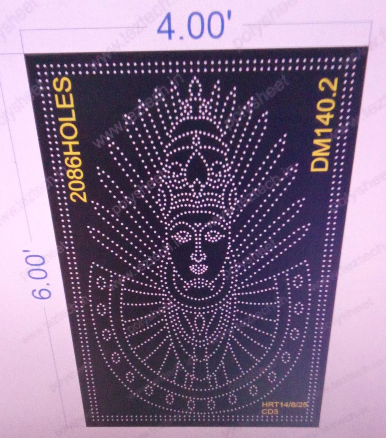 DM140.2 DEVI MATA 6X4 FEET 2086 HOLES