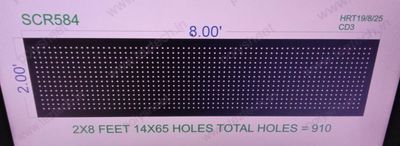 SCR584  SCREEN SHEET  2X8  FEET 14X65  HOLES SCREEN TOTAL HOLES= 910