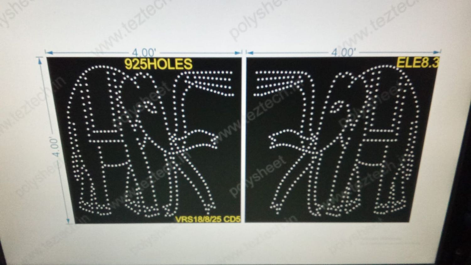 ELE8.3 ELEPHANT 2 PART 4X8 FEET 925 HOLES