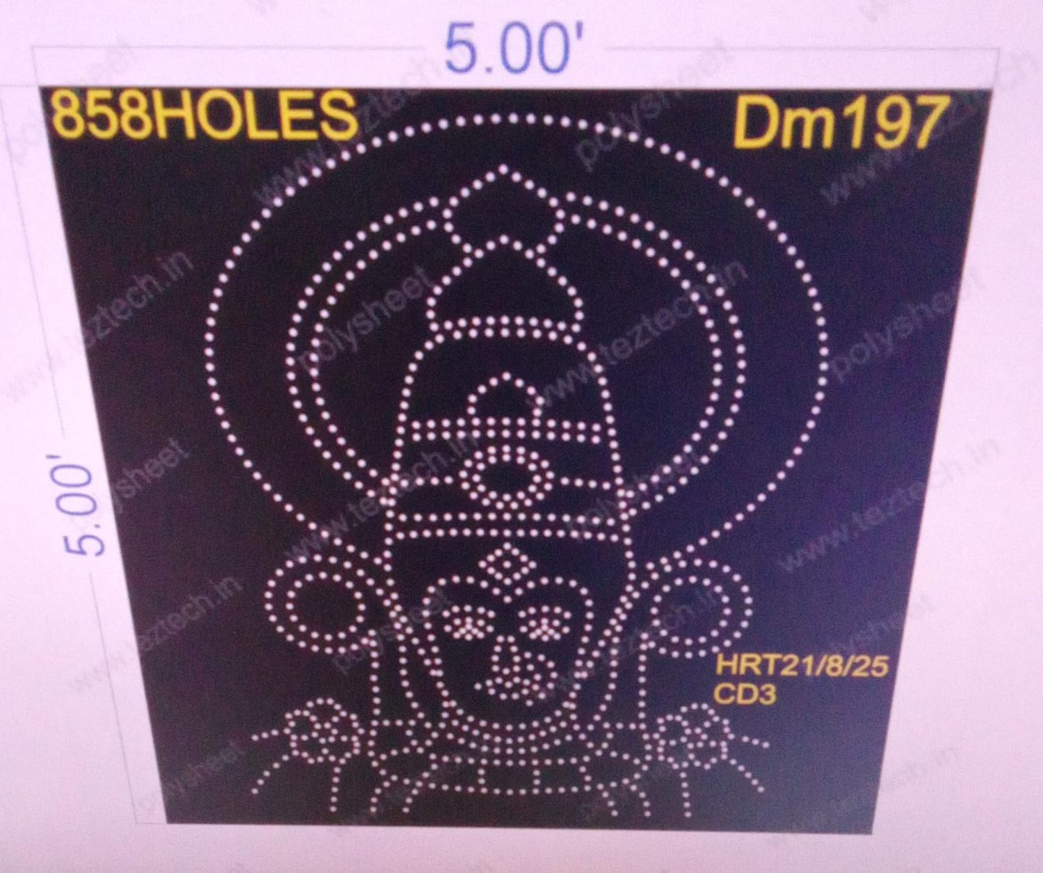 DM197  DEVI MATA  AMBABAI 5X5  FEET 858   HOLES
