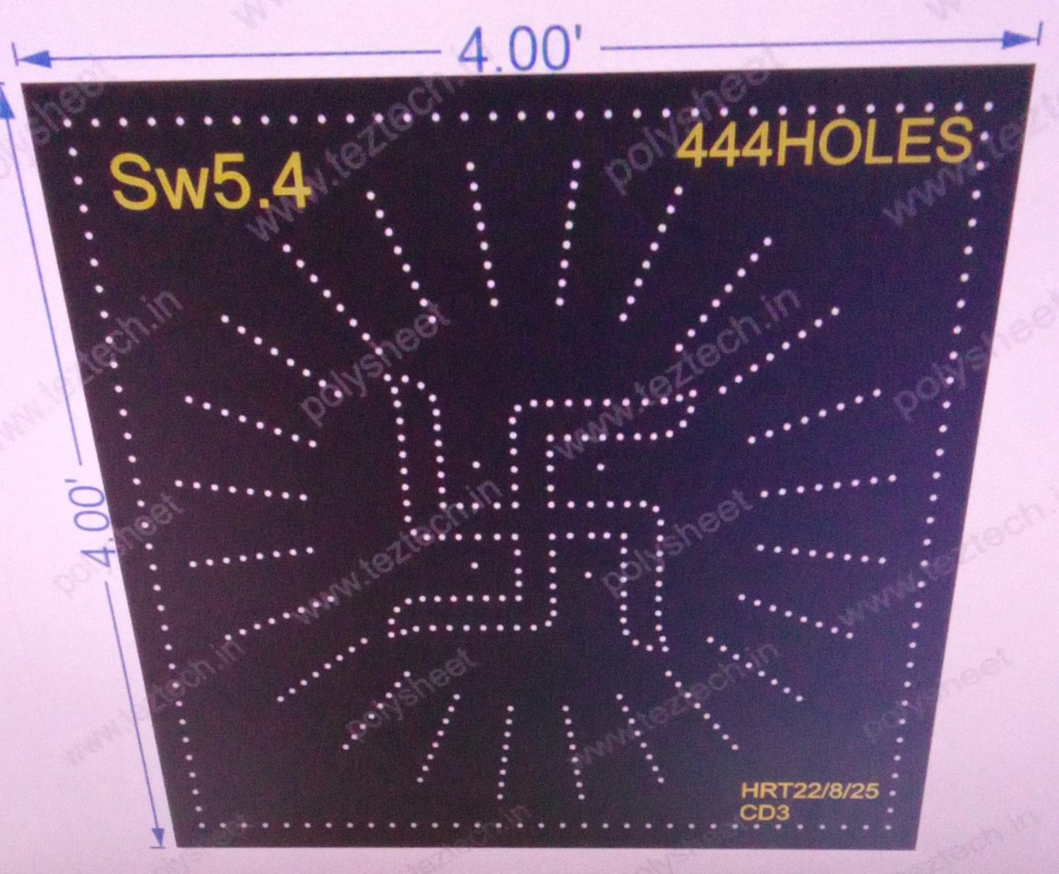 SW5.4 SWASTIK  4X4 FEET 444 HOLES
