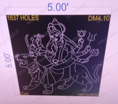 DM4.10  DEVI MATA 2 PARTS 5X5  FEET 1637 HOLES