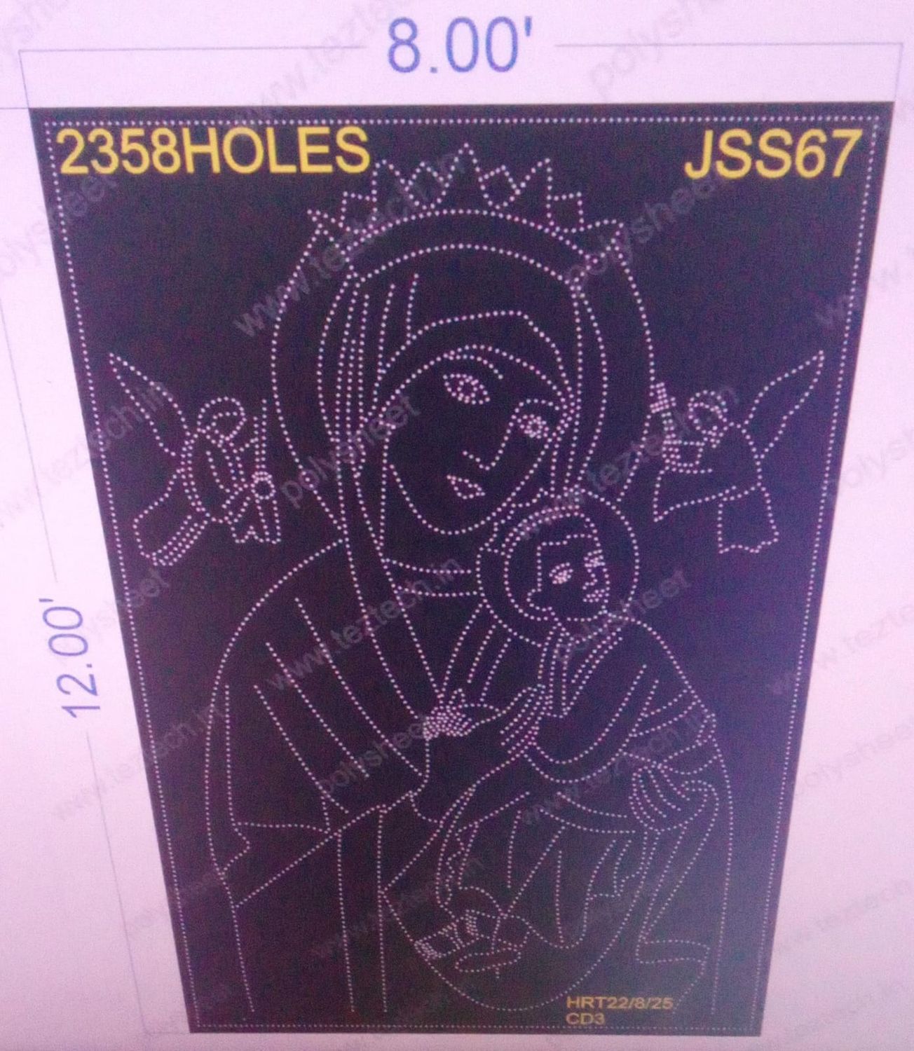 JSS67 JESUS  12X8  FEET 2358  HOLES (3PARTS)