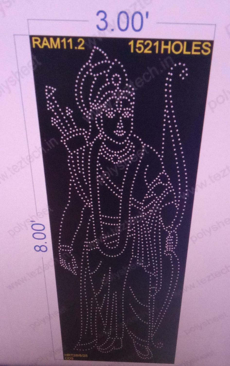 RAM11.2  SHREE RAM 3X8 FEET 1521HOLES