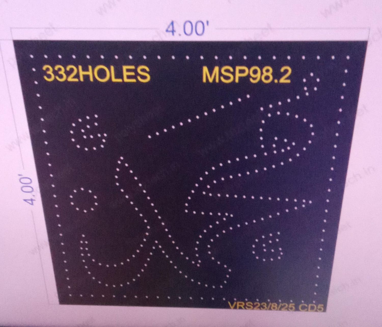 MSP98.2 MUSLIM PART 1 PART 4X4 FEET 332 HOLES