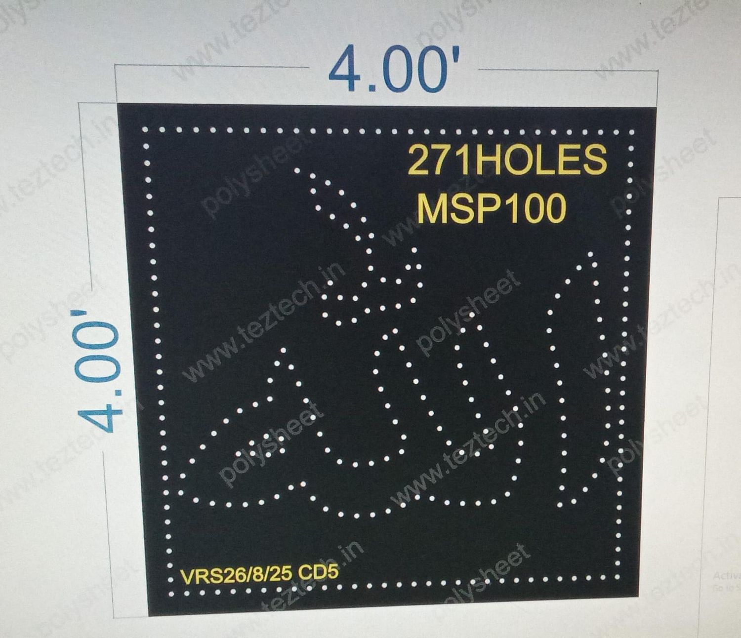 MSP100 MUSLIM PART 1 PART 4X4 FEET 271 HOLES