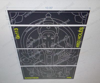 GN113 GANPATI 4 PARTS 14X10 FEET 4853 HOLES