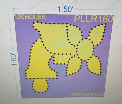 ST-PLLR160  STICKER PILLER 1.5X1.5  FEET 1363  HOLES IN 1 PART