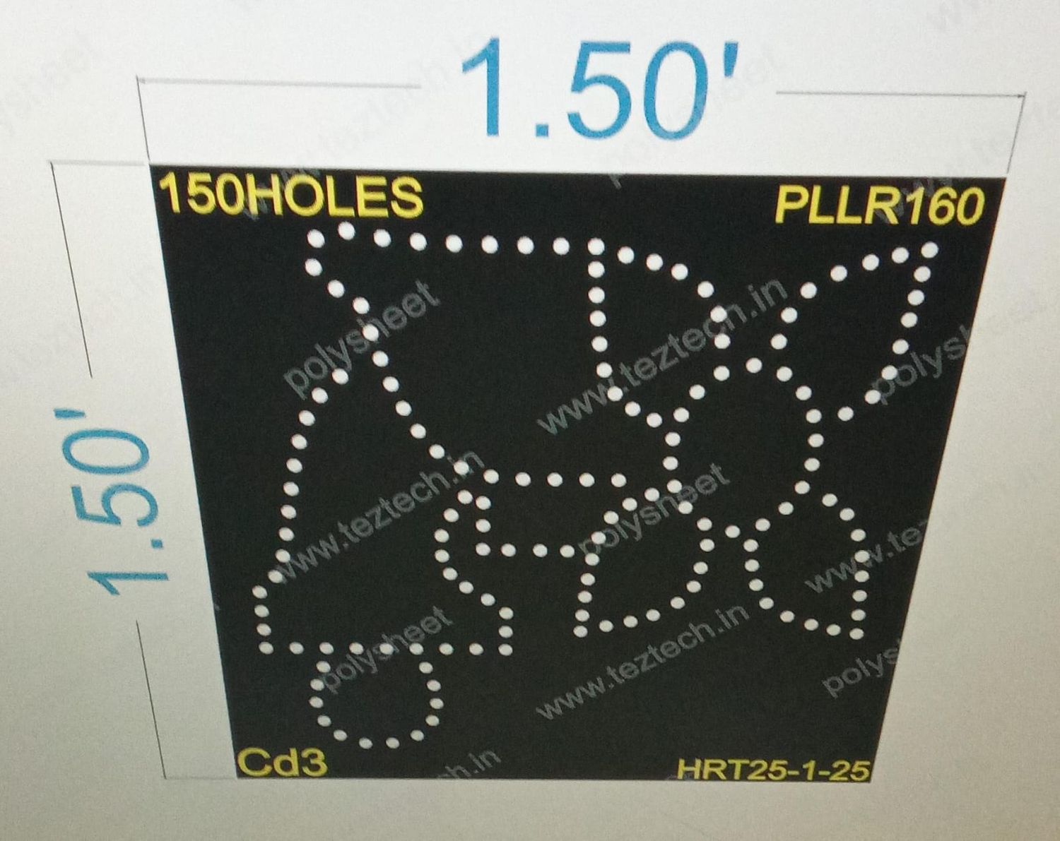PLLR160 PILLER 1 PART 1.5X1.5 FEET 150 HOLES