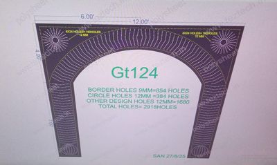 GT124 GATE 3 PARTS 11X12 FEET 2918 HOLES