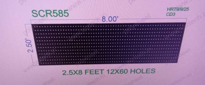 SCR585  SCREEN SHEET  2.5 X8  FEET 12X60  HOLES SCREEN TOTAL HOLES= 720