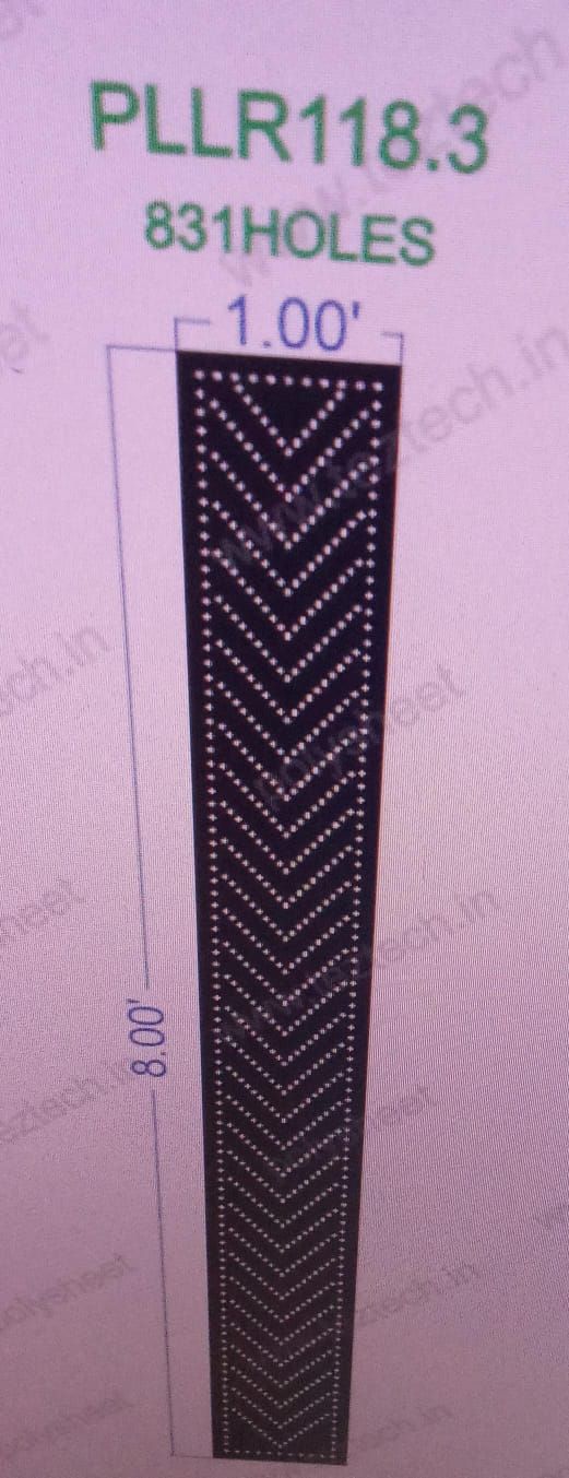 PLLR118.3  PILLAR 8X1  FEET 831 HOLES