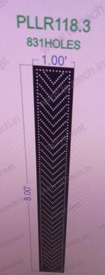 PLLR118.3  PILLAR 8X1  FEET 831 HOLES