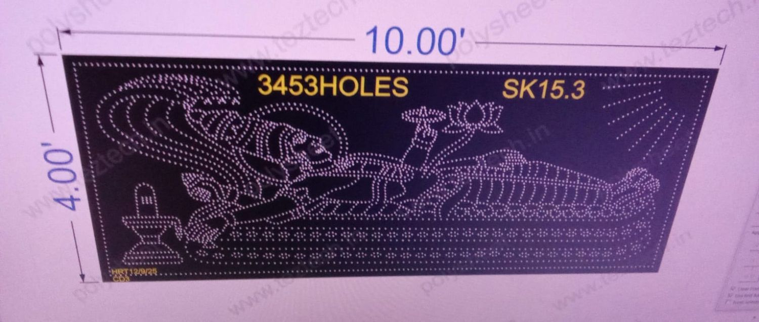 SK15.3  SHREE KRISHNA 4X10 FEET 3453 HOLES