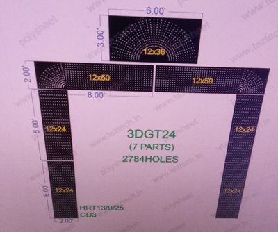 3DGT24 GATE  17X16  FEET 2784  HOLES  (7 PARTS)