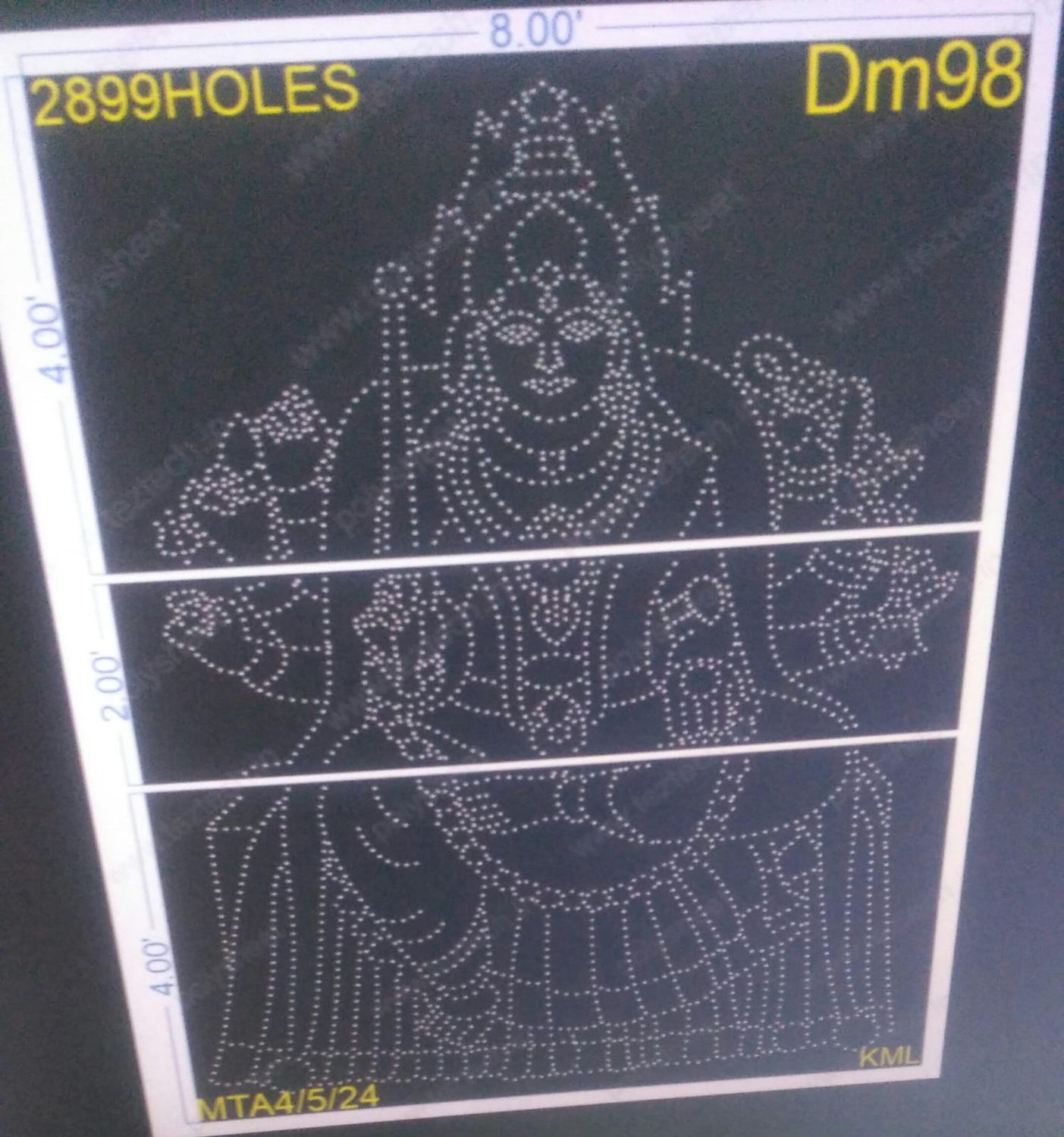 DM98 DEVI MATA 8X10 FEET 2899 HOLES