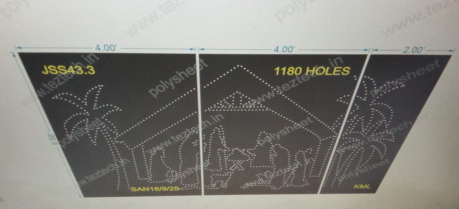 JSS43.3 JESUS 3 PARTS 10X6 FEET 1180 HOLES