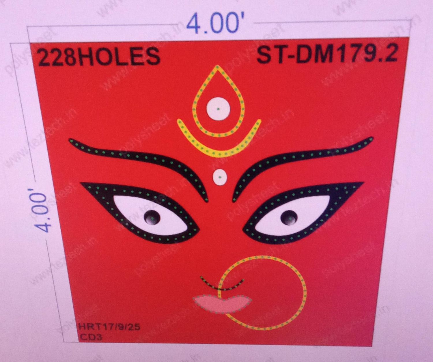 ST-DM179.2 STICKER DM  4X4 FEET 288 HOLES IN 1 PART