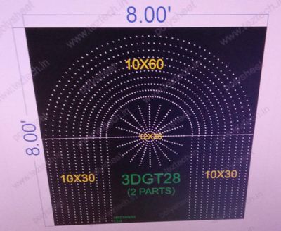 3DGT28  GATE  8X8 FEET 1632   HOLES  (2 PARTS)