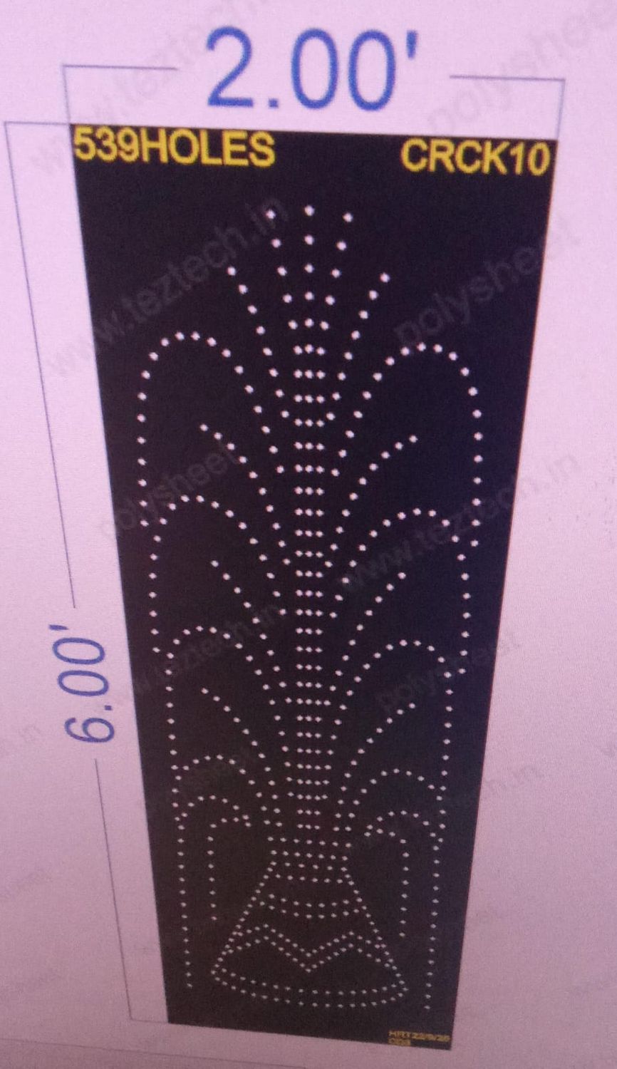 CRCK10 CRACKER 6X2 FEET 539 HOLES