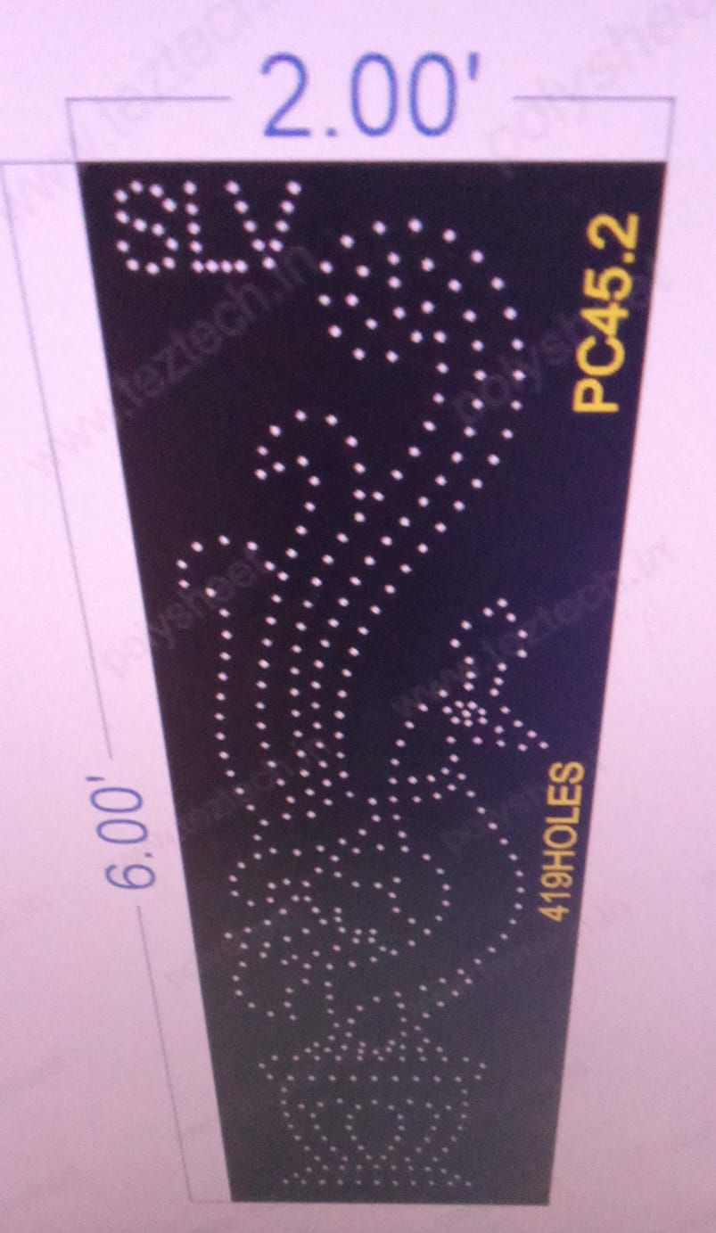 PC45.2  PEACOCK 6X2 FEET 390  HOLES