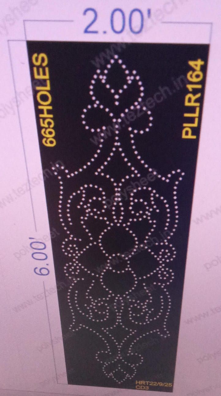 PLLR164  PILLER 1 PART 6X2   FEET 665 HOLES