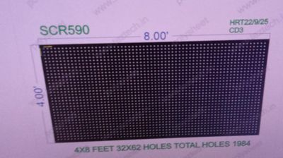 SCR590  SCREEN SHEET  4X8   FEET 32X62 HOLES SCREEN TOTAL HOLES= 1984