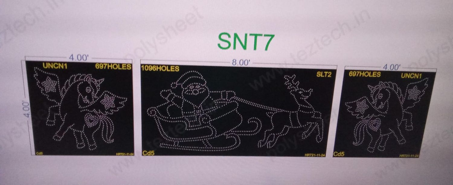 SNT7 SANTA CLAUS WITH UNCN 4X16 FT 2492 HOLES