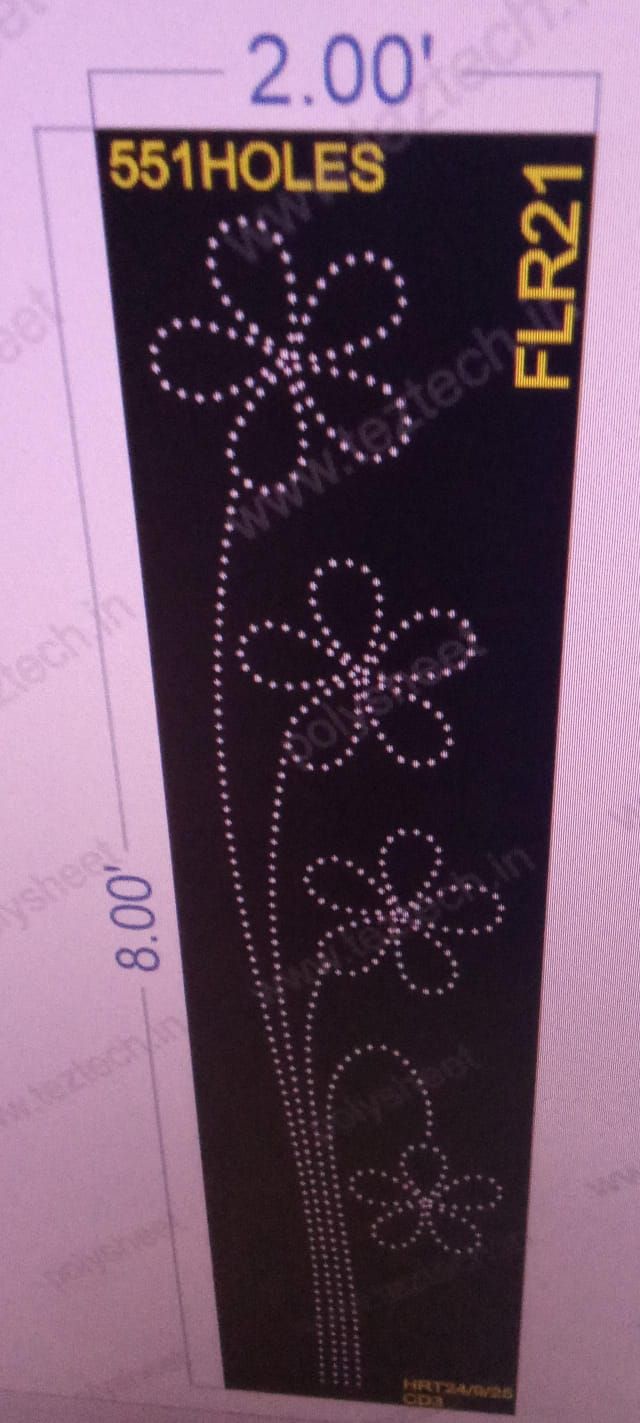 FLR21 FLOWER  8X2 FEET 551 HOLES