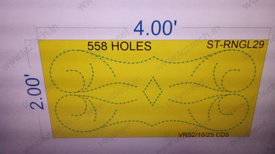 ST-RNGL29 STICKER RANGOLI  2X4 FEET 558 HOLES IN 1 PART