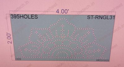 ST-RNGL31 STICKER RANGOLI  2X4 FEET 395 HOLES IN 1 PART