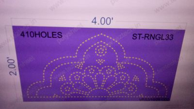 ST-RNGL33  STICKER RANGOLI  2X4 FEET 410 HOLES IN 1 PART