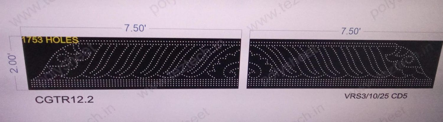 CGTR12.2 CURVE GATE ROW 2 PARTS 2X15 FEET 1753 HOLES