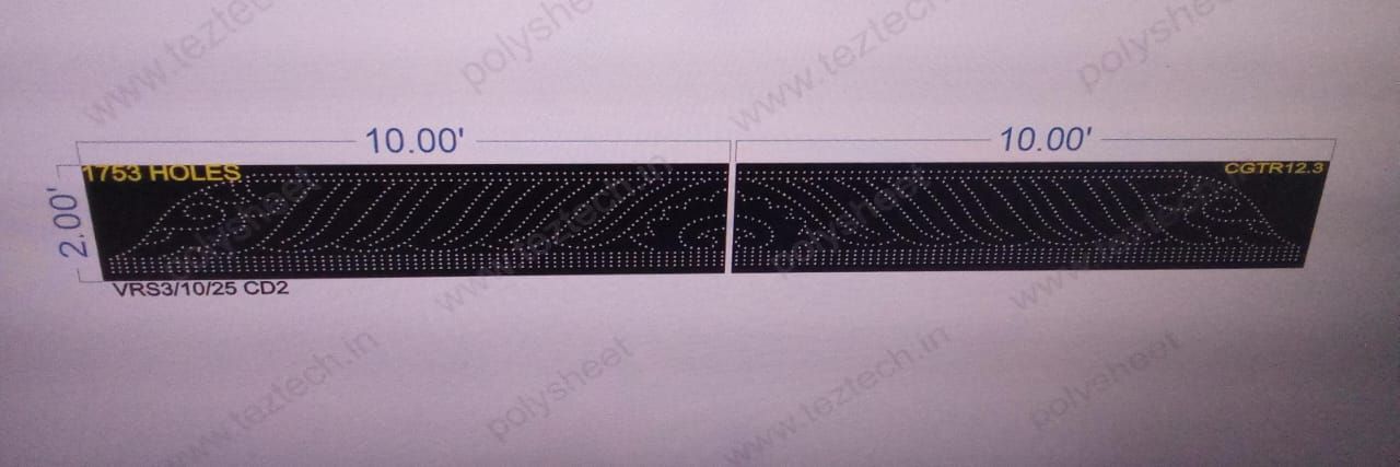 CGTR12.3 CURVE GATE ROW 2 PARTS 2X20 FEET 1753 HOLES