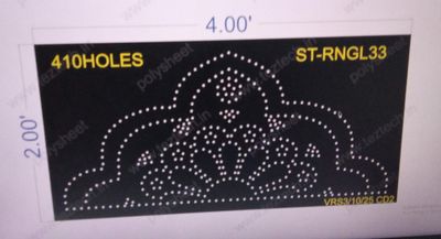 RNGL33 RANGOLI 1 PART 2X4 FEET 410 HOLES