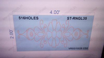 ST-RNGL35  STICKER RANGOLI  2X4 FEET 516  HOLES IN 1 PART