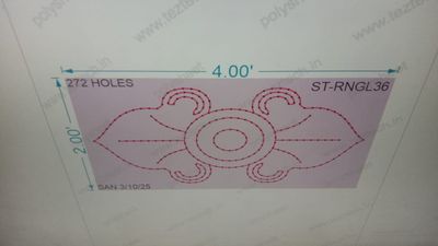 ST-RNGL36 STICKER RANGOLI  2X4 FEET 272  HOLES IN 1 PART