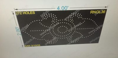 RNGL36 RANGOLI 1 PART 2X4 FEET 272 HOLES