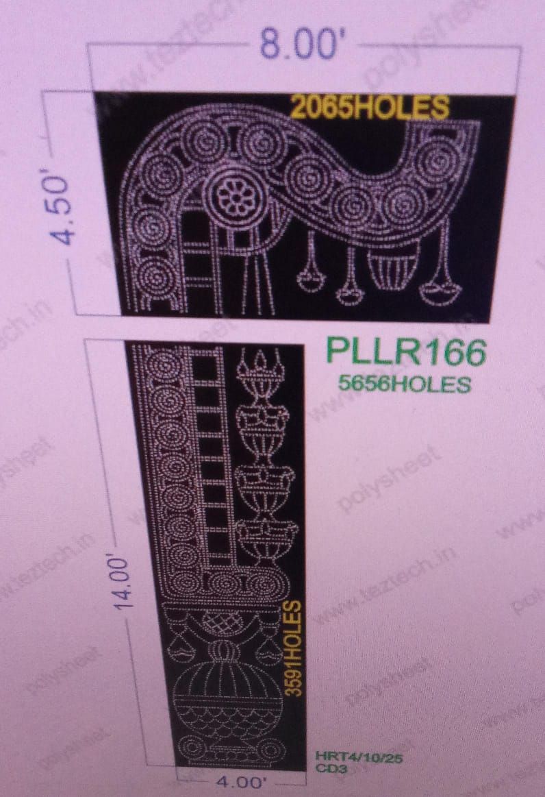 PLLR166  PILLER 1 PART 18.5X8   FEET 5656  HOLES