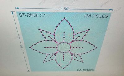 ST-RNGL37 STICKER RANGOLI 1.5X1.5 FEET 272  HOLES IN 1 PART