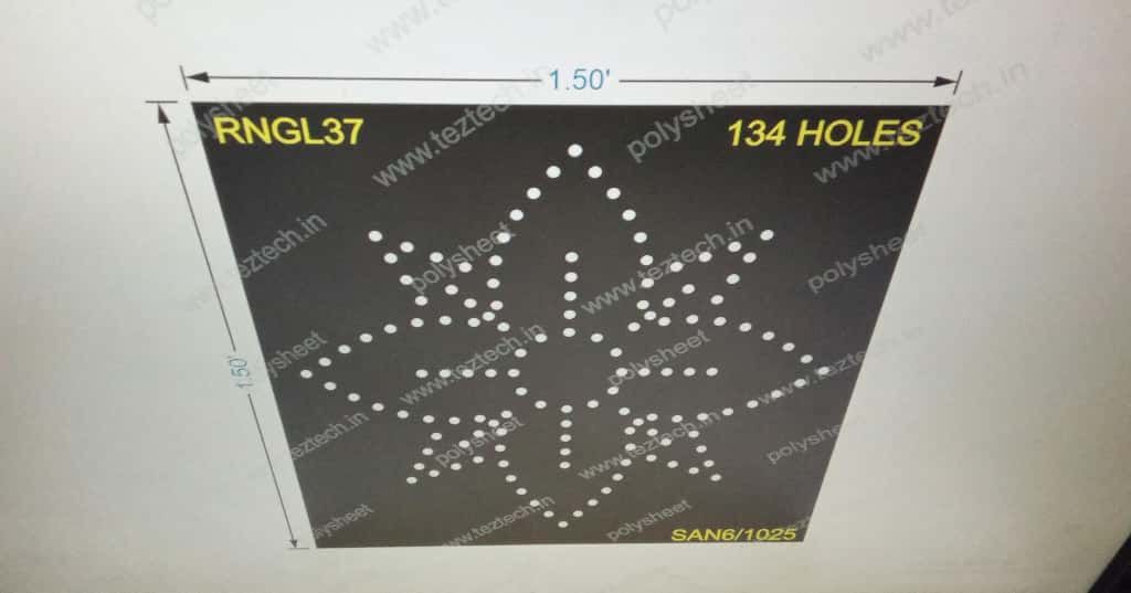 RNGL37 RANGOLI 1 PART 1.5X1.5 FEET 134 HOLES