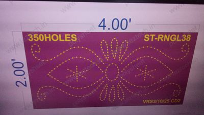 ST-RNGL38 STICKER RANGOLI 2X4 FEET 350  HOLES IN 1 PART