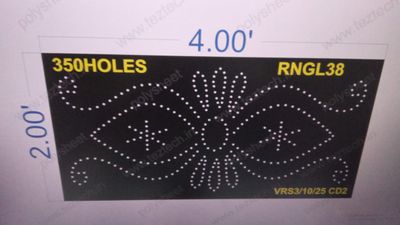 RNGL38 RANGOLI 1 PART 2X4 FEET 350 HOLES