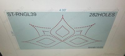 ST-RNGL39 STICKER RANGOLI 2X4 FEET 282 HOLES IN 1 PART