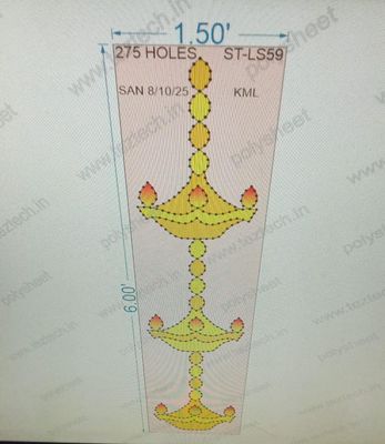 ST-LS59 STICKER LAMP STAND 6X1.5 FEET 275 HOLES IN 1 PART