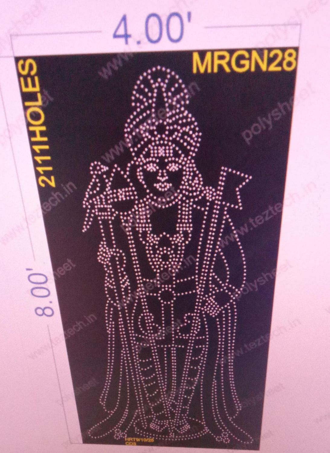 MRGN28 MURUGAN 8X4 FEET 2111 HOLES