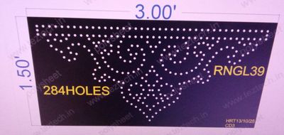 RNGL39  RANGOLI 1 PART 1.5X3 FEET 284  HOLES