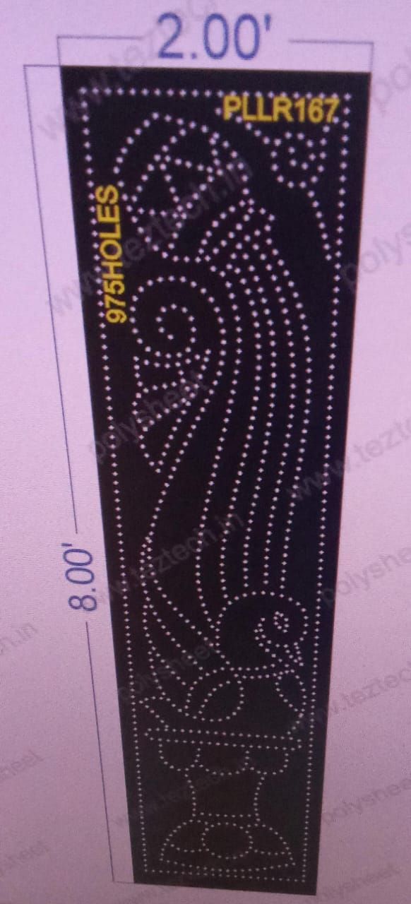 PLLR167  PILLER 1 PART 8X2   FEET 975   HOLES